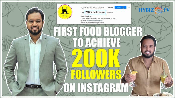First Food Blogger to achieve 200K Followers on Instagram