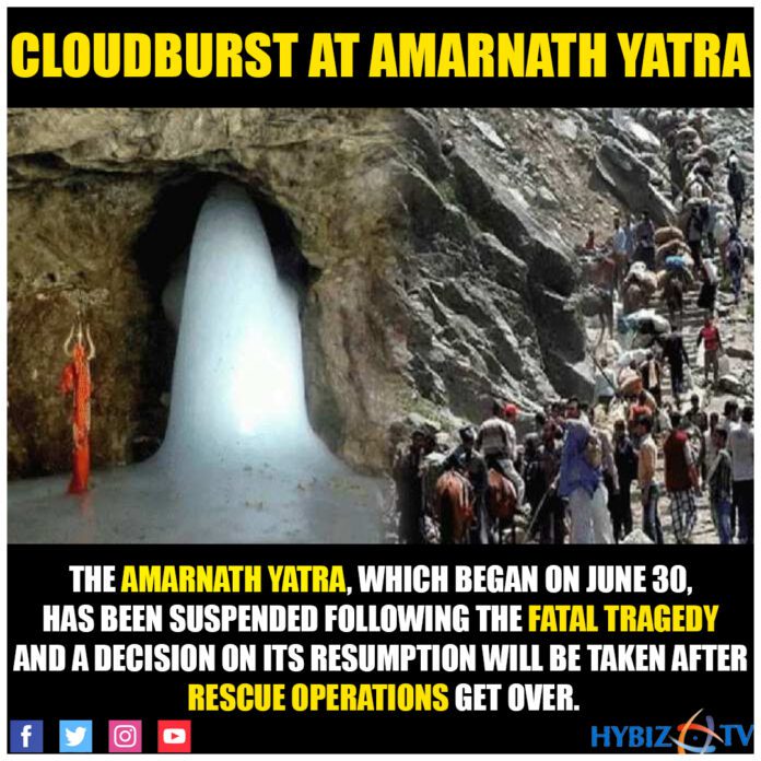 Cloudburst near Amarnath Cave