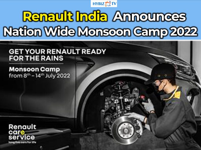 Renault India Announces Nation Wide Monsoon Camp 2022