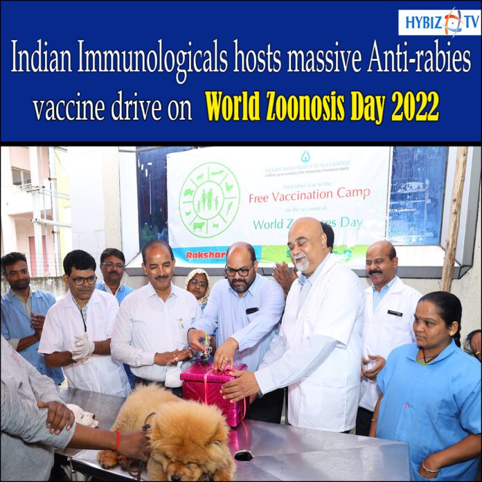 Indian Immunologicals hosts massive Anti-rabies vaccine drive on World Zoonosis Day 2022