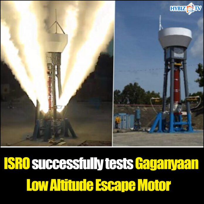 ISRO successfully tests Gaganyaan Low Altitude Escape Motor