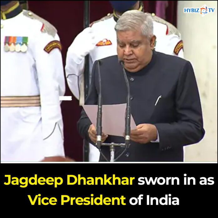 Jagdeep Dhankhar Takes Vice President Oath