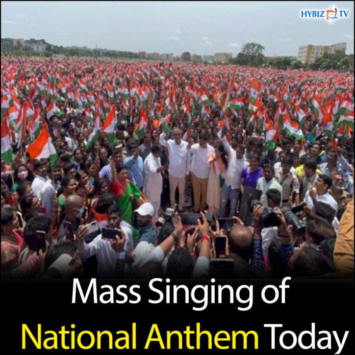 Mass Singing of National Anthem