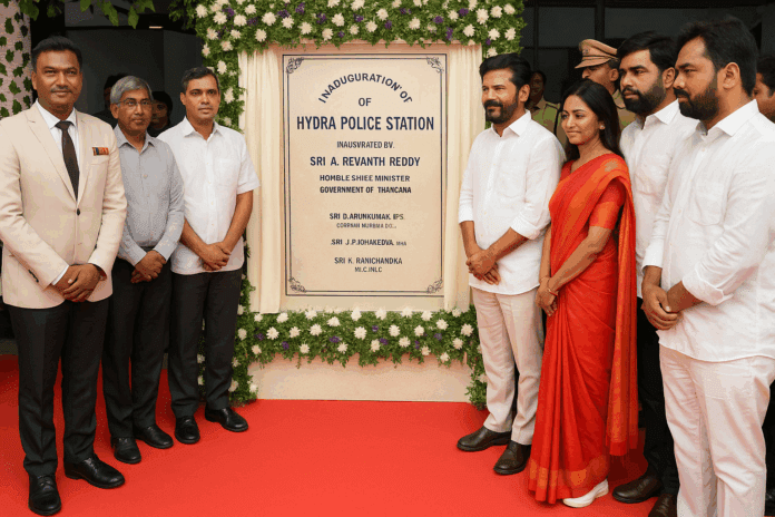 HYDRA-PS-inaugurated హైదరాబాద్ పునరుద్ధరణ కోసం HYDRA పోలీస్ స్టేషన్ ప్రారంభం: సీఎం రేవంత్ రెడ్డి ప్రసంగం ముఖ్యాంశాలు
