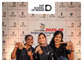 Students of DOT School of Design Secure Gold at IndiaSkills – Nationals