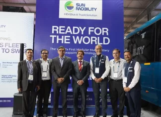 SUN Mobility HEV Business Showcases the World's First Modular Multi-Battery Swappable Solution with the Tata Starbus EV Platform at Prawaas 5.0