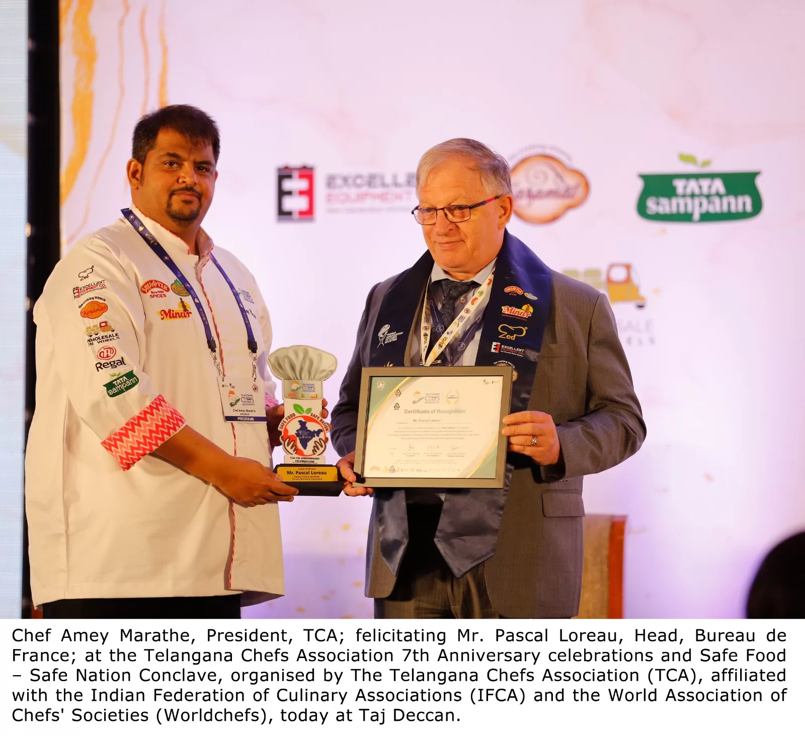 Telangana Chefs Association (TCA) is affiliated with the Indian Federation of Culinary Associations (IFCA) and the World Association of Chefs' Societies (Worldchefs)