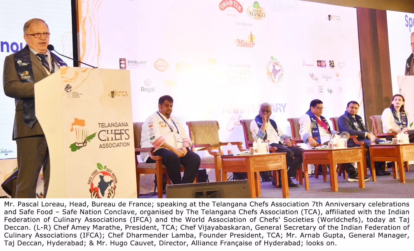 Award recipients at Telangana Chefs Association 7th Anniversary ceremony