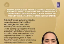 Reliance Rolls-Royce AMCA Engine Partnership Anant Ambani and Rolls-Royce leadership AMCA engine partnership
