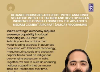 Reliance Rolls-Royce AMCA Engine Partnership Anant Ambani and Rolls-Royce leadership AMCA engine partnership