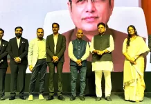 GDG Hyderabad DevFest 2026 Unites 3,000+ Developers Group photo at GDG Hyderabad DevFest 2026 held at JRC Convention & Trade Fairs, Hyderabad