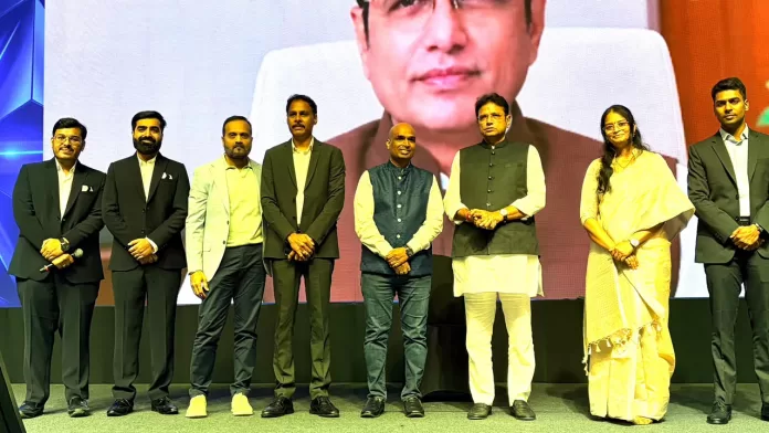 Group photo at GDG Hyderabad DevFest 2026 held at JRC Convention & Trade Fairs, Hyderabad